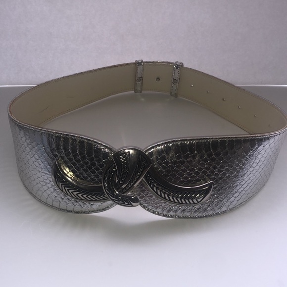JR Comeco adjustable silver snakeskin belt. - Picture 5 of 12